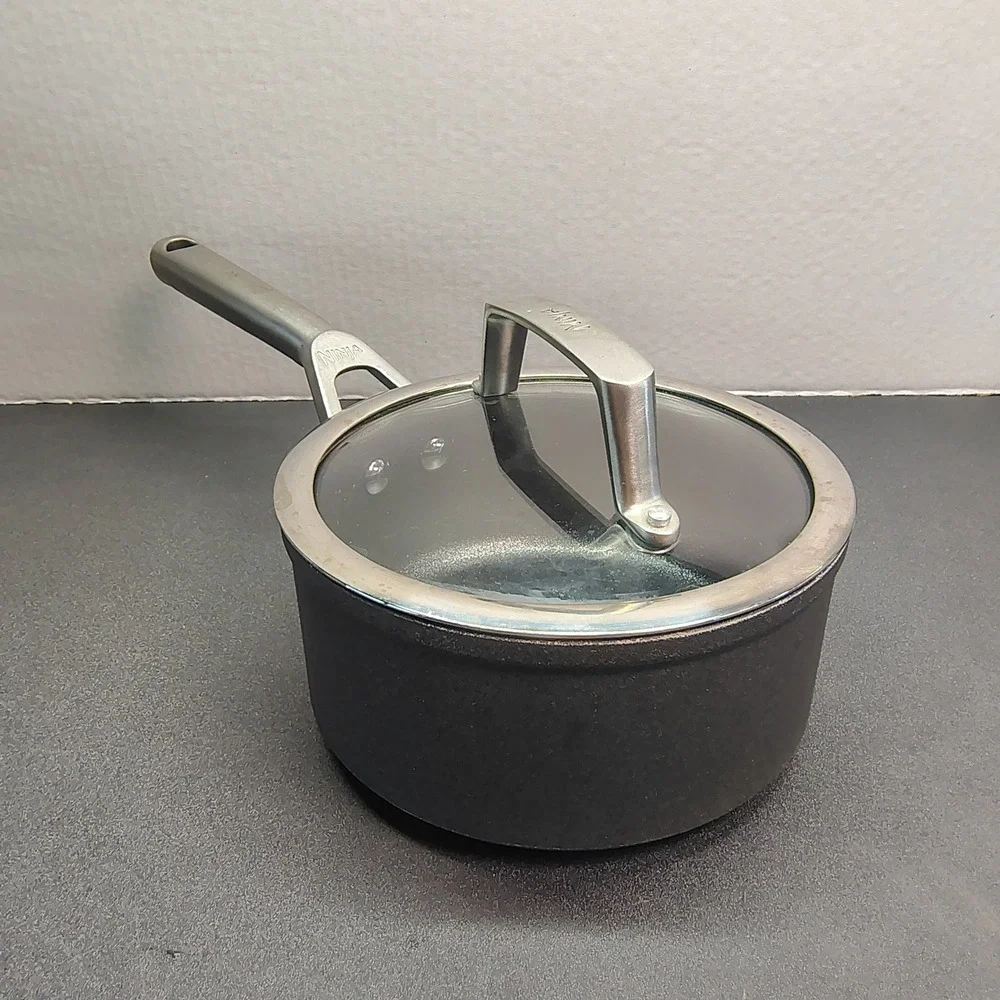 Ninja Foodi NeverStick Saucepan 1.5 QT Black Grey Induction Safe Lid